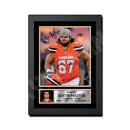 Austin Pasztor 2 Limited Edition Football Signed Print - American Footballer