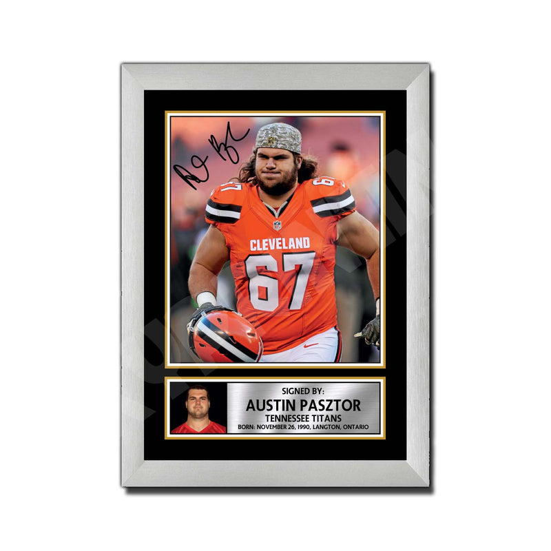 Austin Pasztor 2 Limited Edition Football Signed Print - American Footballer