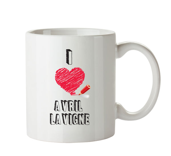 I Love Avril Lavigne Mug - I Love Celebrity Mug - Novelty Gift Printed Tea