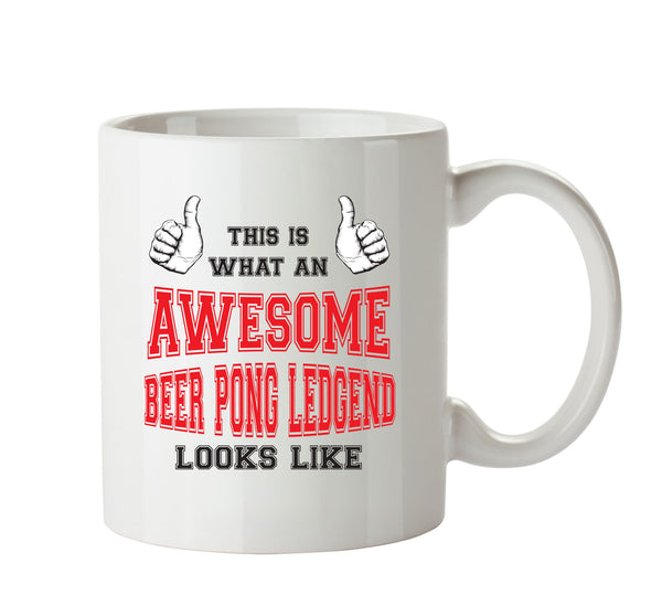 Awesome Beer Pong Office Mug FUNNY – printed mug product image 1