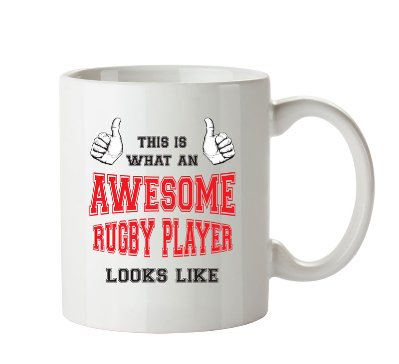 Awesome Rugby Player Office Mug FUNNY