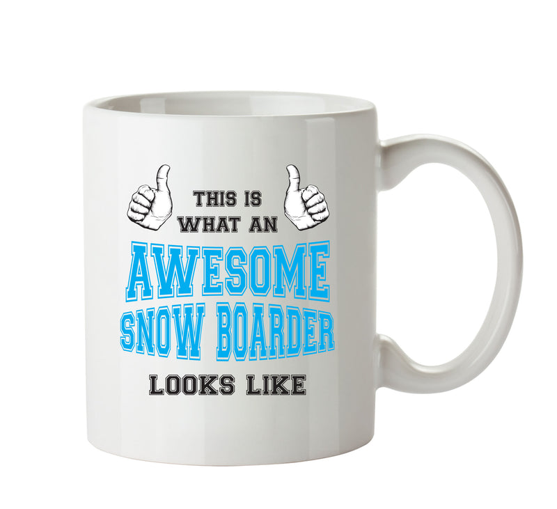 Awesome Snowboarder Office Mug FUNNY