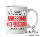 Awesome Beer Pong Office Mug FUNNY