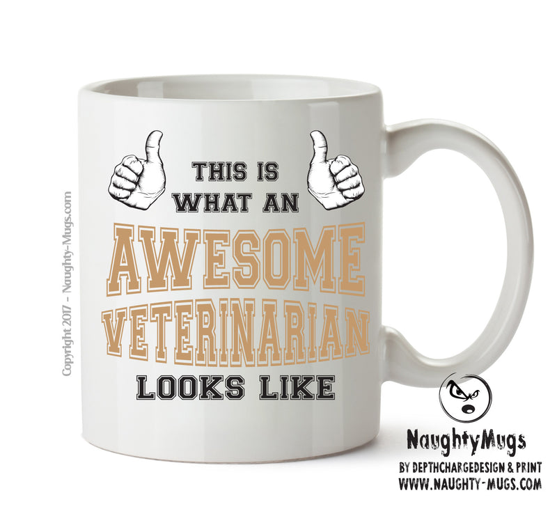 Awesome Veterinarian Printed Office Mug Adult Mug
