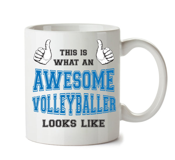 Awesome Volleyballer Printed Office Mug Adult Mug – printed mug product image 1