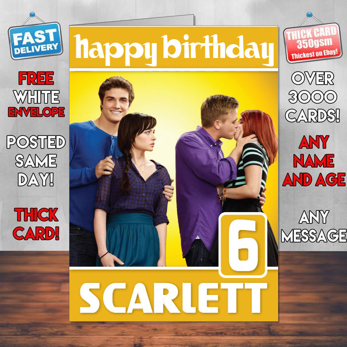 Awkward Tv Series Theme Style Personalised Kids Inspired Movie Birthday Card (SA) – Awkward Tv Series Theme Style Personalised Movie Birthday Card