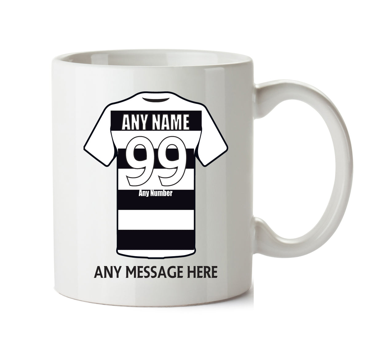 Ayr United Football Team Mug Personalised Birthday Age And Name – printed mug product image 1