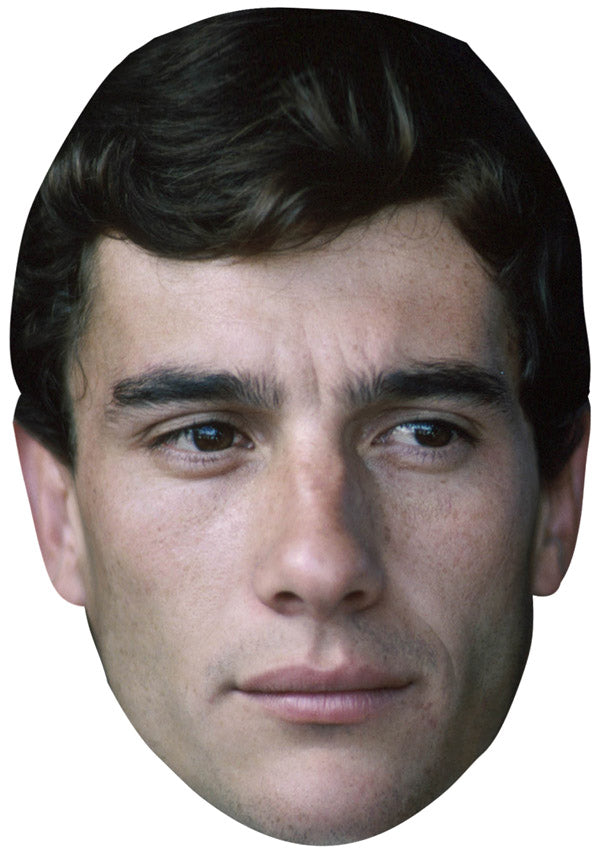 AYRTON SENNA JB - Formula 1 Driver Fancy Dress Cardboard Celebrity Party Face Mask