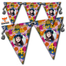 B005 Personalised Custom Photo Birthday Bunting Premium Party Decorations  (Standard Bunting (14.8cm X 21cm))