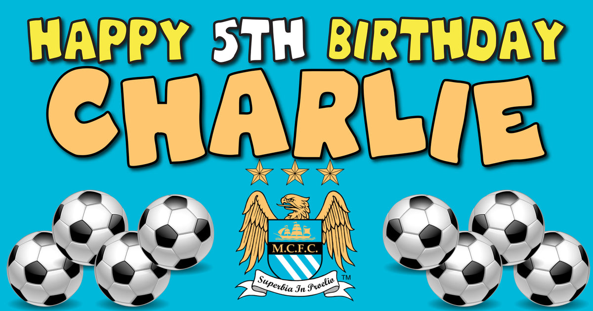 Custom Football Team Children's Birthday Banner Thick 2