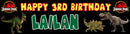 Dinosaur Park Children's Birthday Banner Thin