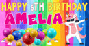 Unicorn Children's Birthday Banner Thick 3