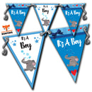 B10 MIXED Anna Bunting Its A Boy Personalised Bunting Premium Party Decorations  (Standard Bunting (14.8cm X 21cm))