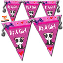 B11 Anna Bunting Its A Girl Personalised Bunting Premium Party Decorations  (Standard Bunting (14.8cm X 21cm))
