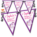 B13 Anna Personalised Unicorn Bunting Personalised Bunting Premium Party Decorations  (Standard Bunting (14.8cm X 21cm))