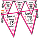 B23 Anna Bunting Crown Personalised Custom Bunting Premium Party Decorations  (Standard Bunting (14.8cm X 21cm))