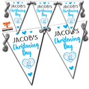 B34 Christening Day Blue A Bunting Premium Party Decorations  (Standard Bunting (14.8cm X 21cm))