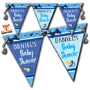 B37 MIXED Christening Day Blue Design 2 B Bunting Premium Party Decorations  (Standard Bunting (14.8cm X 21cm))