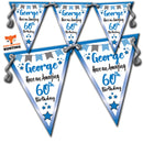 B42 Happy Birthday Blue Bunting Premium Party Decorations  (Standard Bunting (14.8cm X 21cm))