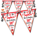 B46 Happy Birthday Red Bunting Premium Party Decorations  (Standard Bunting (14.8cm X 21cm))