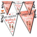 B49 MIXED Happy Engagement & Congratulations Pink B Bunting Premium Party Decorations  (Standard Bunting (14.8cm X 21cm))