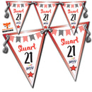 B75 Red & Black Birthday Bunting Premium Party Decorations  (Standard Bunting (14.8cm X 21cm))