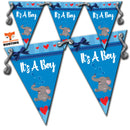 B9 Anna Bunting Its A Boy 2 Personalised Bunting Premium Party Decorations  (Standard Bunting (14.8cm X 21cm))