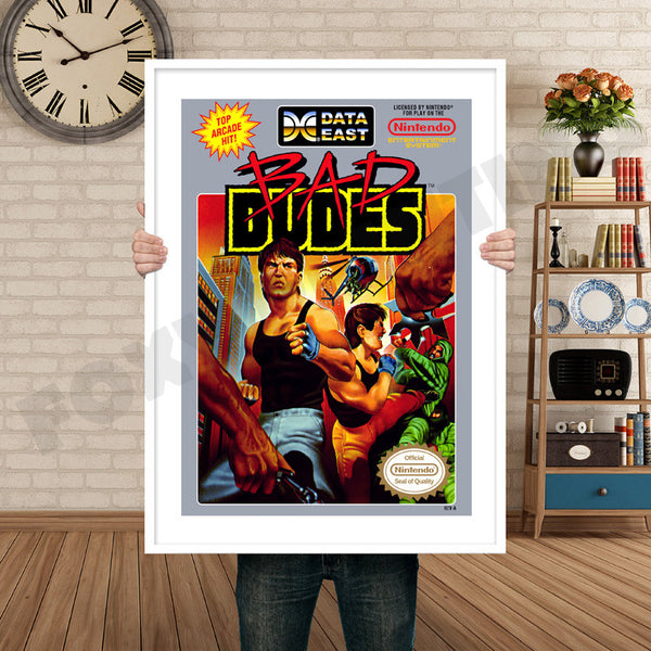 Bad Dudes Retro Game Inspired Theme Nintendo NES Gaming