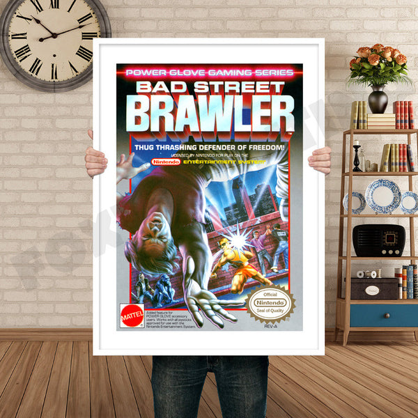 Bad Street Brawler Retro Game Inspired Theme Nintendo NES Gaming