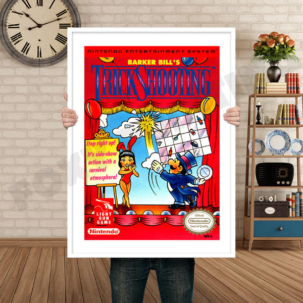 Barker Bills Trickshot Shooting Retro Game Inspired Theme Nintendo NES Gaming