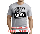 Barmy Army Black Custom Stag T-Shirt - Any Name - Party Tee