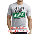 Barmy Army Green Custom Stag T-Shirt - Any Name - Party Tee