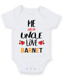 Me and My Uncle Love BARNET Personalised FOOTBALL TEAM Baby Grow