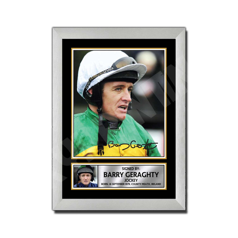 BARRY GERAGHTY Limited Edition Horse Racer Signed Print - Horse Racing