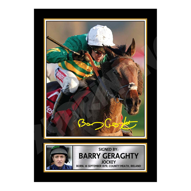 BARRY GERAGHTY 2 Limited Edition Horse Racer Signed Print - Horse Racing