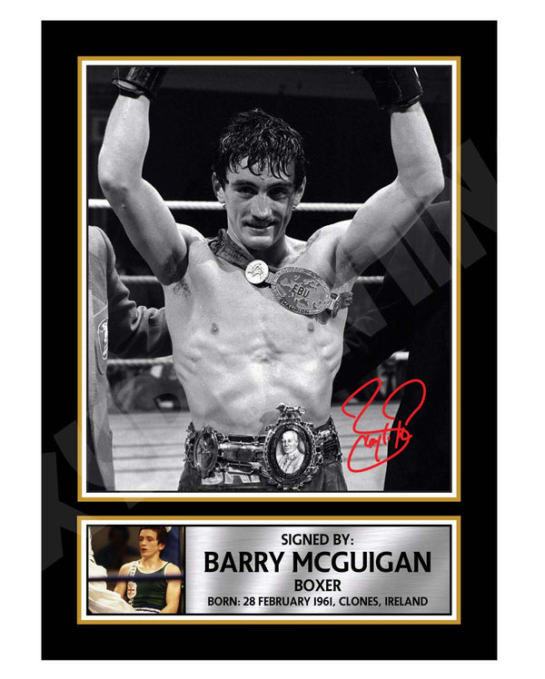 BARRY McGUIGAN Limited Edition Boxer Signed Print - Boxing