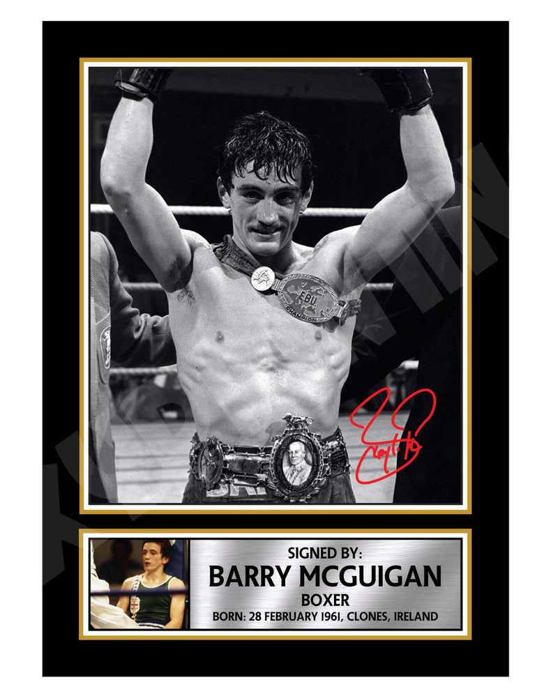 BARRY McGUIGAN Limited Edition Boxer Signed Print - Boxing