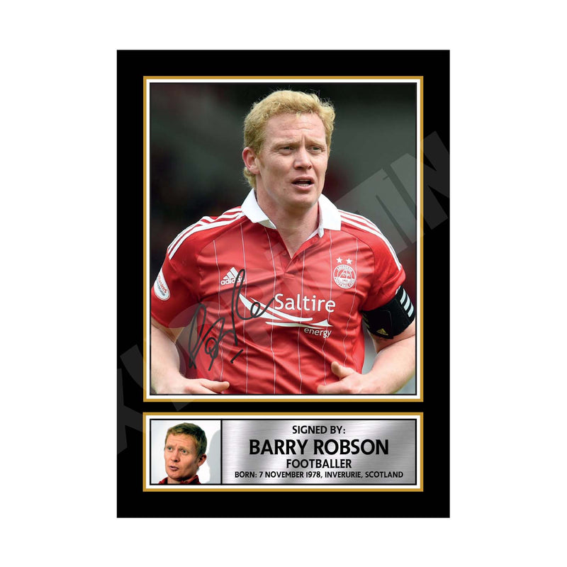 BARRY ROBSON 2 Limited Edition Football Player Signed Print - Football