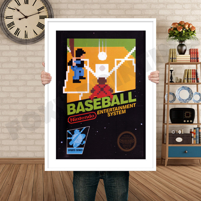 BASEBALL Retro GAME INSPIRED THEME Nintendo NES Gaming A4 A3 A2 Or A1 Poster Art 58