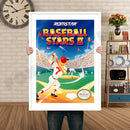 BASEBALL STARS 2 Retro GAME INSPIRED THEME Nintendo NES Gaming A4 A3 A2 Or A1 Poster Art 56