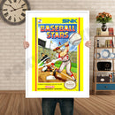 BASEBALL STARS Retro GAME INSPIRED THEME Nintendo NES Gaming A4 A3 A2 Or A1 Poster Art 57