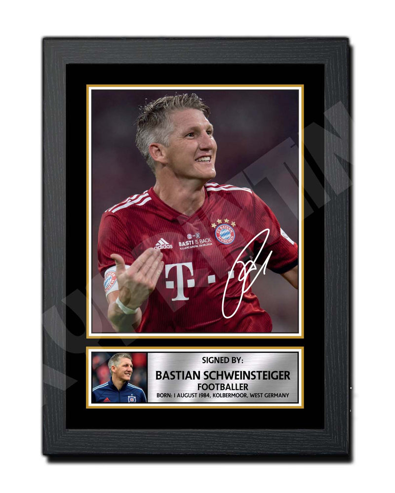 BASTIAN SCHWEINSTEIGER 2 Limited Edition Football Player Signed Print - Football