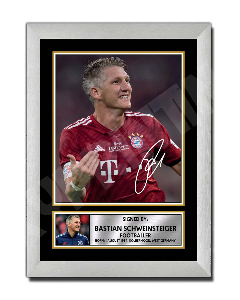 BASTIAN SCHWEINSTEIGER 2 Limited Edition Football Player Signed Print - Football