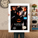 BATMAN RETURNS Retro GAME INSPIRED THEME Nintendo NES Gaming A4 A3 A2 Or A1 Poster Art 62