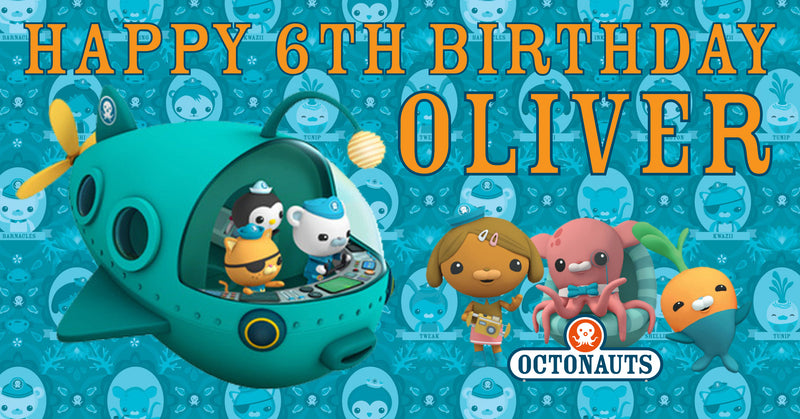 Octonauts Children's Birthday Banner Thick