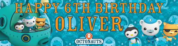 Octonauts Children's Birthday Banner Thin