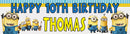 Minions Children's Birthday Banner Thin 2