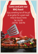 10 X Personalised Printed BBQ Apron INSPIRED STYLE Invites