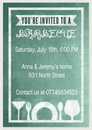 10 X Personalised Printed BBQ 3 INSPIRED STYLE Invites