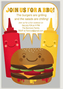 10 X Personalised Printed BBQ 4 INSPIRED STYLE Invites